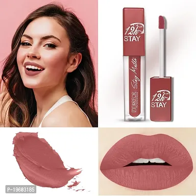 FORFOR? Stay Matte Long Lasting Mini Liquid Lipstick Waterproof (Peach Nude)-thumb4