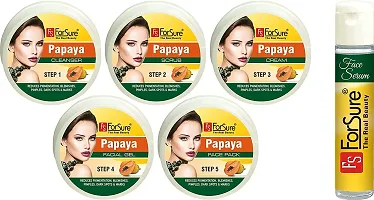 ForSure The Real Beauty Facial Kit With free Serum For Women and Girls 300 gram (Papaya Facial kit)-thumb3