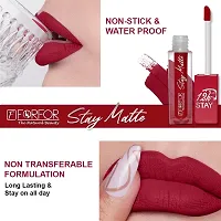 FORFOR? Stay Matte Long Lasting Mini Liquid Lipstick Waterproof Combo of 4 (Bridal Maroon, Pink Blush, Coco Brown, Peppy Red)-thumb3