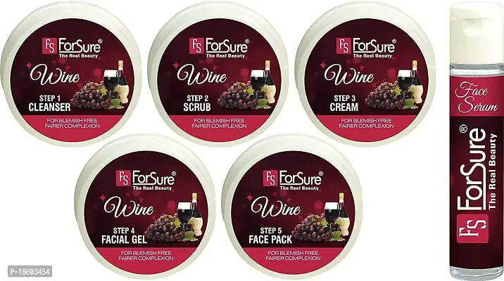 ForSure The Real Beauty Facial Kit With free Serum For Women and Girls 300 gram (Wine Facial kit)-thumb3