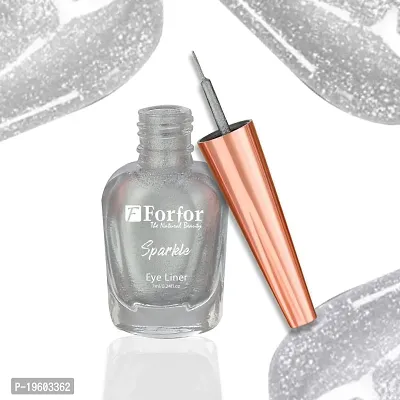 FORFOR Sensational Liquid Glitter Eyeliner Smudge-Proof and Water Proof 7 ml Each (Combo of 2, Grey, Silver)-thumb5