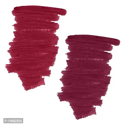 FORFOR? Intense Matte Lipstick Waterproof Long Last Matte Lipstick (Pack of 2, Peppy Maroon, Red Wave)-thumb2