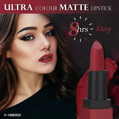 FORFOR? Intense Matte Lipstick Waterproof Long Last Matte Lipstick (Pack of 2, Peppy Maroon, Red Wave)-thumb5