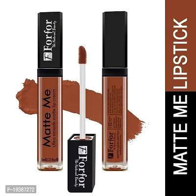 FORFOR Forever Matte Long Lasting | Waterproof | Liquid Matte Lip Color - Bury Brown (upto 12 hours Stay)-thumb3