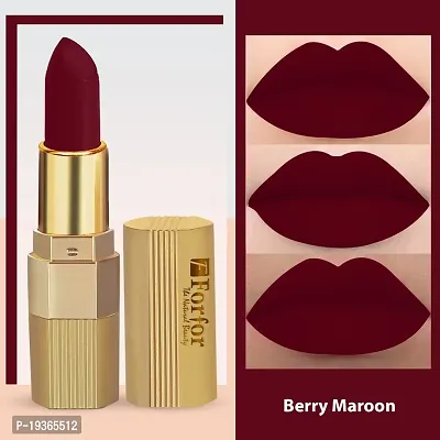 FORFORreg; Xpression Matte Lipstick Creamy Texture, Long Lasting Matte Finish Combo (5-8 hrs stay) (Pack of 5, Brown Nude ,Magenta ,Berry Maroon, Red Velvet ,Maroon Wine)-thumb5