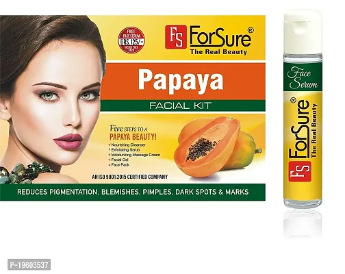 ForSure The Real Beauty Facial Kit With free Serum For Women and Girls 300 gram (Papaya Facial kit)-thumb5