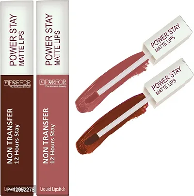 Power Stay Long Last Matte Lipstick Combo- Waterproof (12 hrs stay)