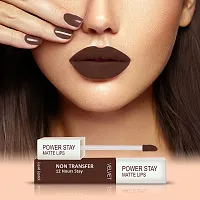 FORFORreg; Power Stay Long Last Matte Lipstick Combo of 2 - Waterproof (12 hrs stay) (Pink Blush , Cocoa Brown, Pack of 2)-thumb3