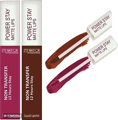 Power Stay Long Last Matte Lipstick Combo- Waterproof (12 hrs stay)