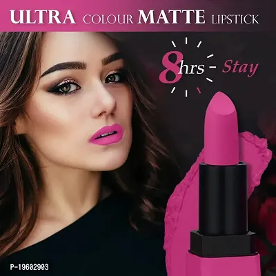 FORFOR? Intense Matte Lipstick Waterproof Long Last Matte Lipstick (Pack of 2, Pretty in Pink, Red Wave)-thumb5