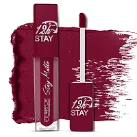 FORFOR? Stay Matte Long Lasting Mini Liquid Lipstick Waterproof Combo of 4 (Bridal Maroon, Pink Blush, Coco Brown, Peppy Red)-thumb1