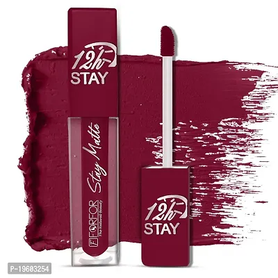 FORFOR? Stay Matte Long Lasting Mini Liquid Lipstick Waterproof Combo of 4 (Bridal Maroon, Pink Blush, Coco Brown, Peppy Red)-thumb2