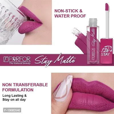 FORFOR? Stay Matte Long Lasting Mini Liquid Lipstick Waterproof (Pink Blush)-thumb3