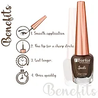 FORFOR Sensational Liquid Glitter Eyeliner Smudge-Proof and Water Proof 7 ml Each (Combo of 2, Grey, Brown)-thumb3