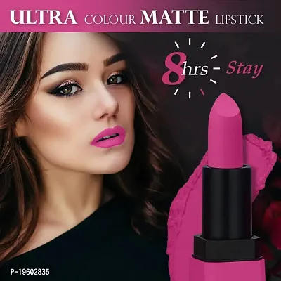 FORFOR? Intense Matte Lipstick Waterproof Long Last Matte Lipstick (Pretty in Pink)-thumb2