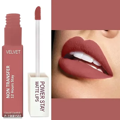 FORFOR Power Stay Long Last Matte Lipstick, Waterproof (12 hrs stay), Matte Finish - Sandy Nude