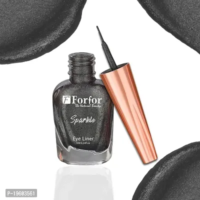 FORFOR Sensational Liquid Glitter Eyeliner Smudge-Proof and Water Proof 7 ml Each (Combo of 2, Black, Grey)-thumb5