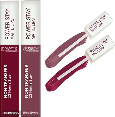 Power Stay Long Last Matte Lipstick Combo- Waterproof (12 hrs stay)