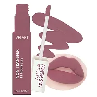 FORFORreg; Power Stay Long Last Matte Lipstick Combo of 2 - Waterproof (12 hrs stay) (Mauve Matte , Peppy Red, Pack of 2)-thumb2