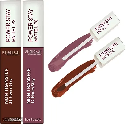 Power Stay Long Last Matte Lipstick Combo- Waterproof (12 hrs stay)