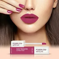 FORFORreg; Power Stay Long Last Matte Lipstick  Nail Polish Combo (Pink Blush , Glossy Pink)-thumb3