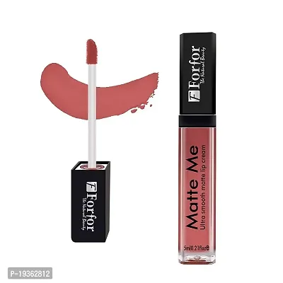 FORFOR Forever Matte Liquid Matte Lip Color | Long Lasting | Waterproof (upto 12 hours Stay)(Nude Beach), 5 ml (Pack of 1)-thumb2