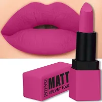 FORFOR? Intense Matte Lipstick Waterproof Long Last Matte Lipstick (Pack of 2, Pretty in Pink, Red Wave)-thumb2