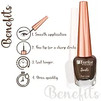 FORFOR Sensational Liquid Glitter Eyeliner Smudge-Proof and Water Proof 7 ml Each (Combo of 2, Black, Brown)-thumb3