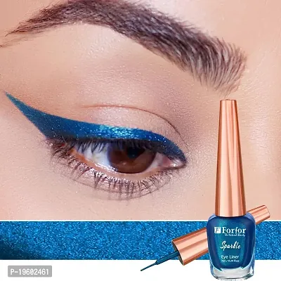 FORFOR Eye Sensational Liquid Glitter Eyeliner Smudge and Water Proof 7 ml (Blue)-thumb3
