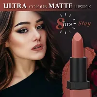 FORFOR? Intense Matte Lipstick Waterproof Long Last Matte Lipstick (Highlight Nude)-thumb2