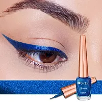 FORFOR Sensational Liquid Glitter Eyeliner Smudge-Proof and Water Proof 7 ml Each (Combo of 2, Grey, Royal Blue)-thumb1