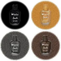 FORFOR Sensational Liquid Glitter Eyeliner Smudge-Proof and Water Proof 7 ml Each (Set of 4, Black,Grey,Golden,Brown)-thumb1