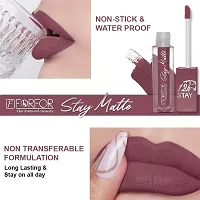 FORFOR? Stay Matte Long Lasting Mini Liquid Lipstick Waterproof Combo of 4 (Candy Red, Pink Blush, Coco Brown, Mauve)-thumb4