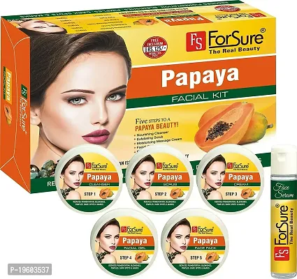 ForSure The Real Beauty Facial Kit With free Serum For Women and Girls 300 gram (Papaya Facial kit)