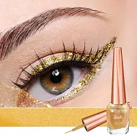 FORFOR Sensational Liquid Glitter Eyeliner Smudge-Proof and Water Proof 7 ml Each (Combo of 2, Golden, Brown)-thumb2