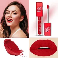 FORFOR? Stay Matte Long Lasting Mini Liquid Lipstick Waterproof (Candy Red)-thumb1