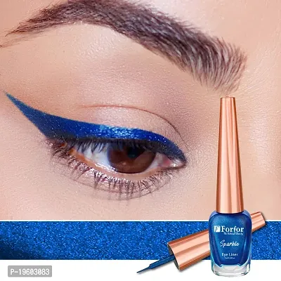 FORFOR Sensational Eyeliner Liquid Glitter Smudge-Proof and Water Proof 7 ml Each (COMBO OF 4, Brown,Royal Blue,Blue,Grey)-thumb4