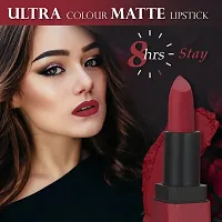FORFOR? Intense Matte Lipstick Waterproof Long Last Matte Lipstick (Pack of 2, Sepia Brown, Red Wave)-thumb4