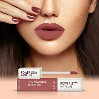 FORFORreg; Power Stay Long Last Matte Lipstick Combo of 2 - Waterproof (12 hrs stay) (Candy Red , Sandy Nude, Pack of 2)-thumb3