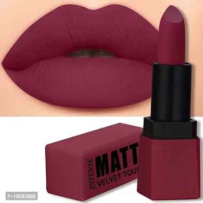 FORFOR? Intense Matte Lipstick Waterproof Long Last Matte Lipstick (Pack of 2, Peppy Maroon, Sepia Brown)-thumb4