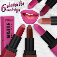 FORFOR? Intense Matte Lipstick Waterproof Long Last Matte Lipstick (Pack of 2, Pretty in Pink, Sepia Brown)-thumb3