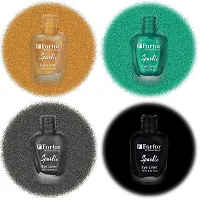 FORFOR Sensational Liquid Glitter Eyeliner Smudge-Proof and Water Proof 7 ml Each (Set of 4, Black,Grey,Green,Golden)-thumb1