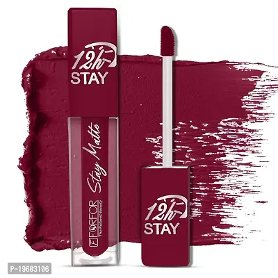 FORFOR? Stay Matte Long Lasting Mini Liquid Lipstick Waterproof (Bridal Maroon)-thumb0