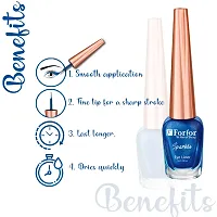 FORFOR Sensational Liquid Glitter Eyeliner Smudge-Proof and Water Proof 7 ml Each (Combo of 2, Grey, Royal Blue)-thumb3