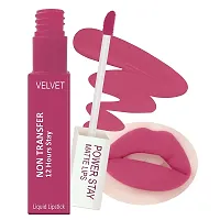 FORFORreg; Power Stay Long Last Matte Lipstick Combo of 2 - Waterproof (12 hrs stay) (Pink Blush , Cocoa Brown, Pack of 2)-thumb1