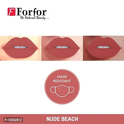 FORFOR Forever Matte Liquid Matte Lip Color | Long Lasting | Waterproof (upto 12 hours Stay)(Nude Beach), 5 ml (Pack of 1)-thumb4