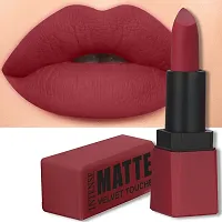 FORFOR? Intense Matte Lipstick Waterproof Long Last Matte Lipstick (Pack of 2, Sepia Brown, Red Wave)-thumb3