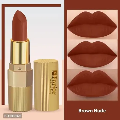 FORFORreg; Xpression Matte Long Lasting Waterproof Lipstick (5-8 hrs stay) (Brown Nude)-thumb2