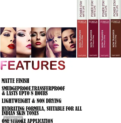 Power Stay Long Last Matte Lipstick Combo- Waterproof (12 hrs stay)-thumb4