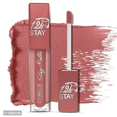 FORFOR? Stay Matte Long Lasting Mini Liquid Lipstick Waterproof (Peach Nude)